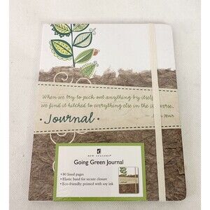 New Seasons Going Green Leaf Journal 80 Lined Pages Elastic Closure Soy Ink
